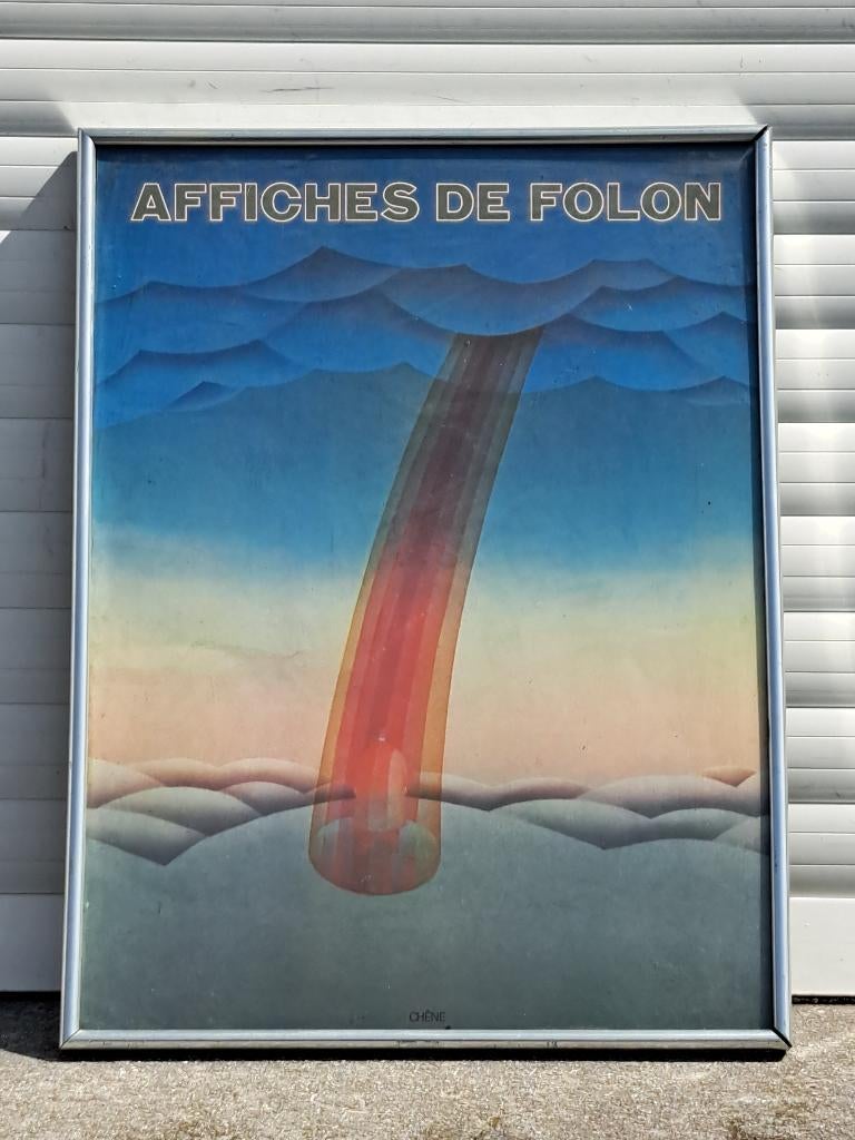 Lithographie de jean michel folon, Enlèvement ou Envoi