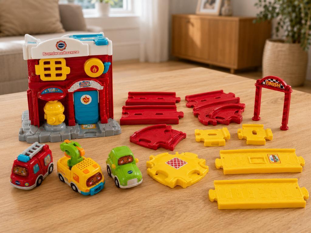 VTech Toet Toet Auto’s brandweerkazerne met 3 auto’s, Enfants & Bébés, Jouets | Vtech, Enlèvement, Comme neuf, 6 mois à 2 ans