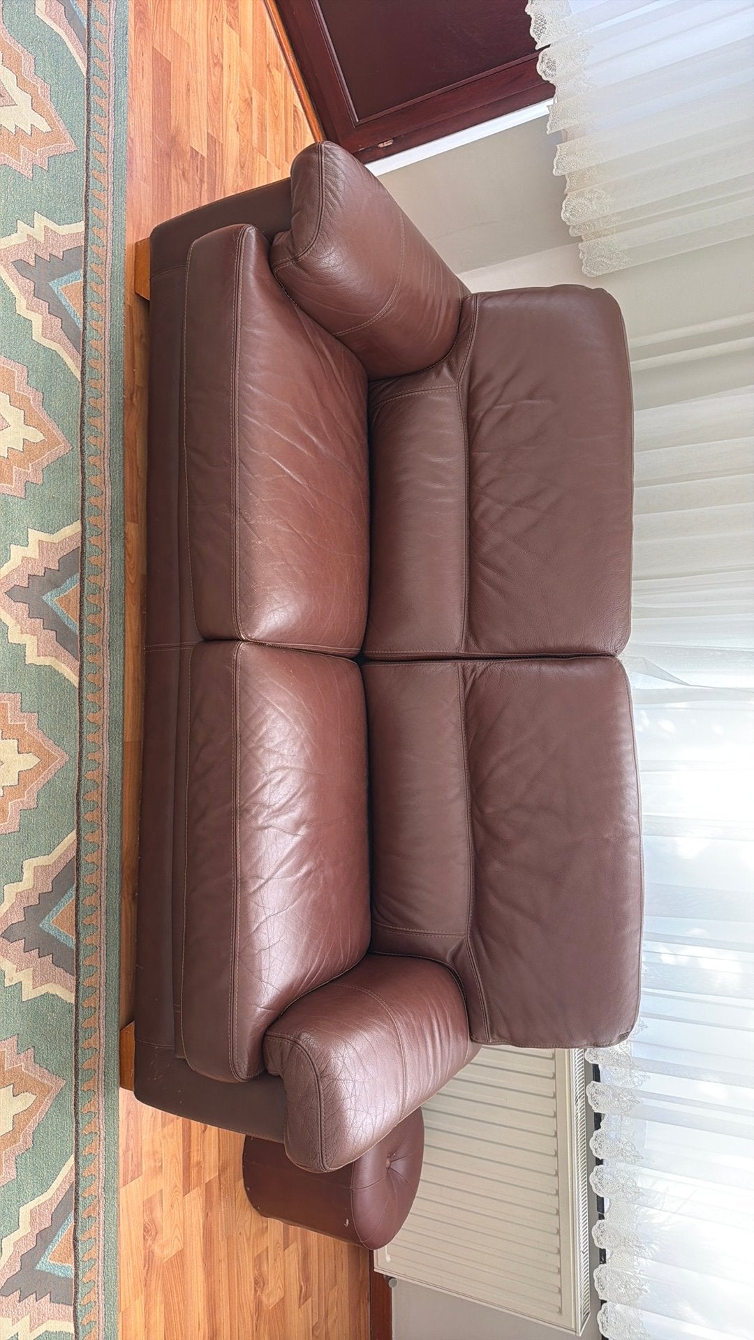 Salon cuir, Quatre personnes ou plus, Banc droit, Enlèvement, Utilisé