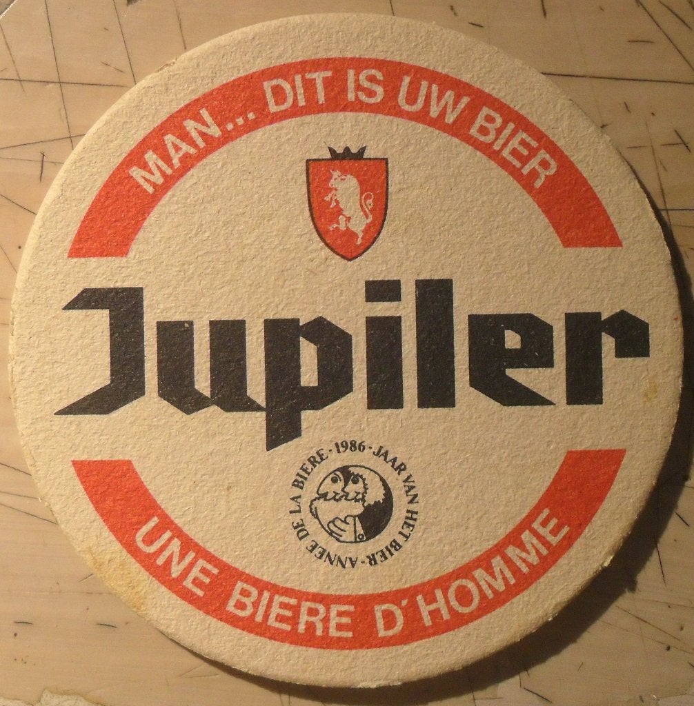 Sous-bock Jupiler "Une bière d'homme", Collections, Enlèvement ou Envoi, Sous-bock, Jupiler