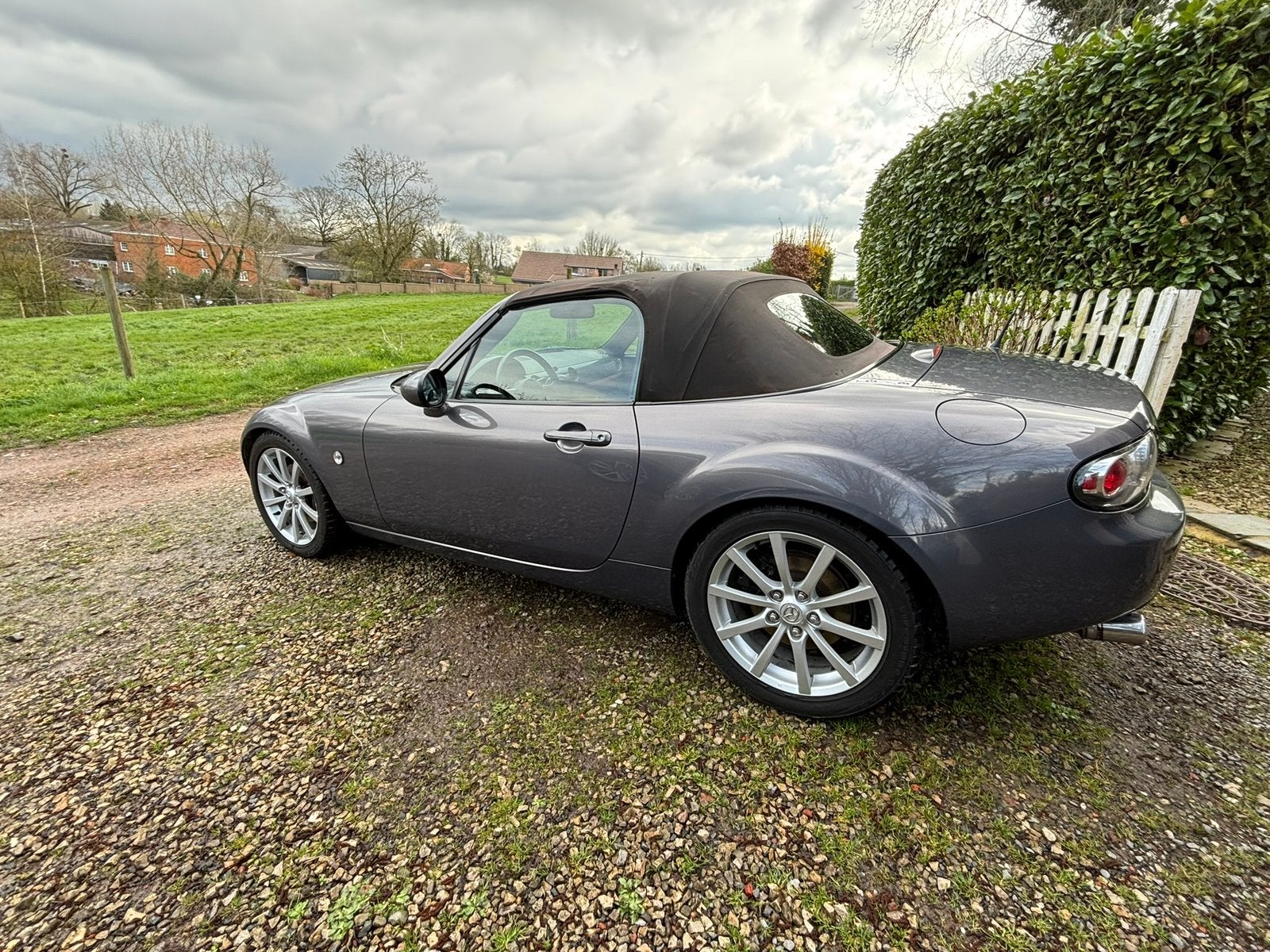 Mazda MX5 nc 2007 – 167300km – cuir brun, Auto's, Mazda, Cabriolet, Blauw, Leder, Handgeschakeld