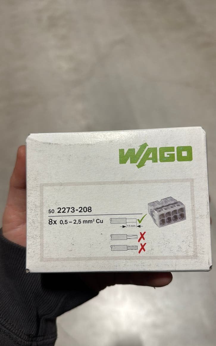 WAGO 2273-208 lasklemmen 8-voudig – 50 stuks – nieuw in doos, Doe-het-zelf en Bouw, Elektriciteit en Kabels, Ophalen, Nieuw