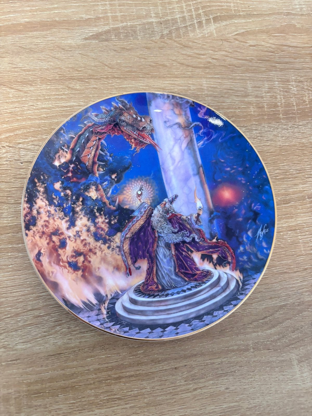 Vintage Franklin Mint 'The Dragon Master' Verzamelbord, Ophalen of Verzenden