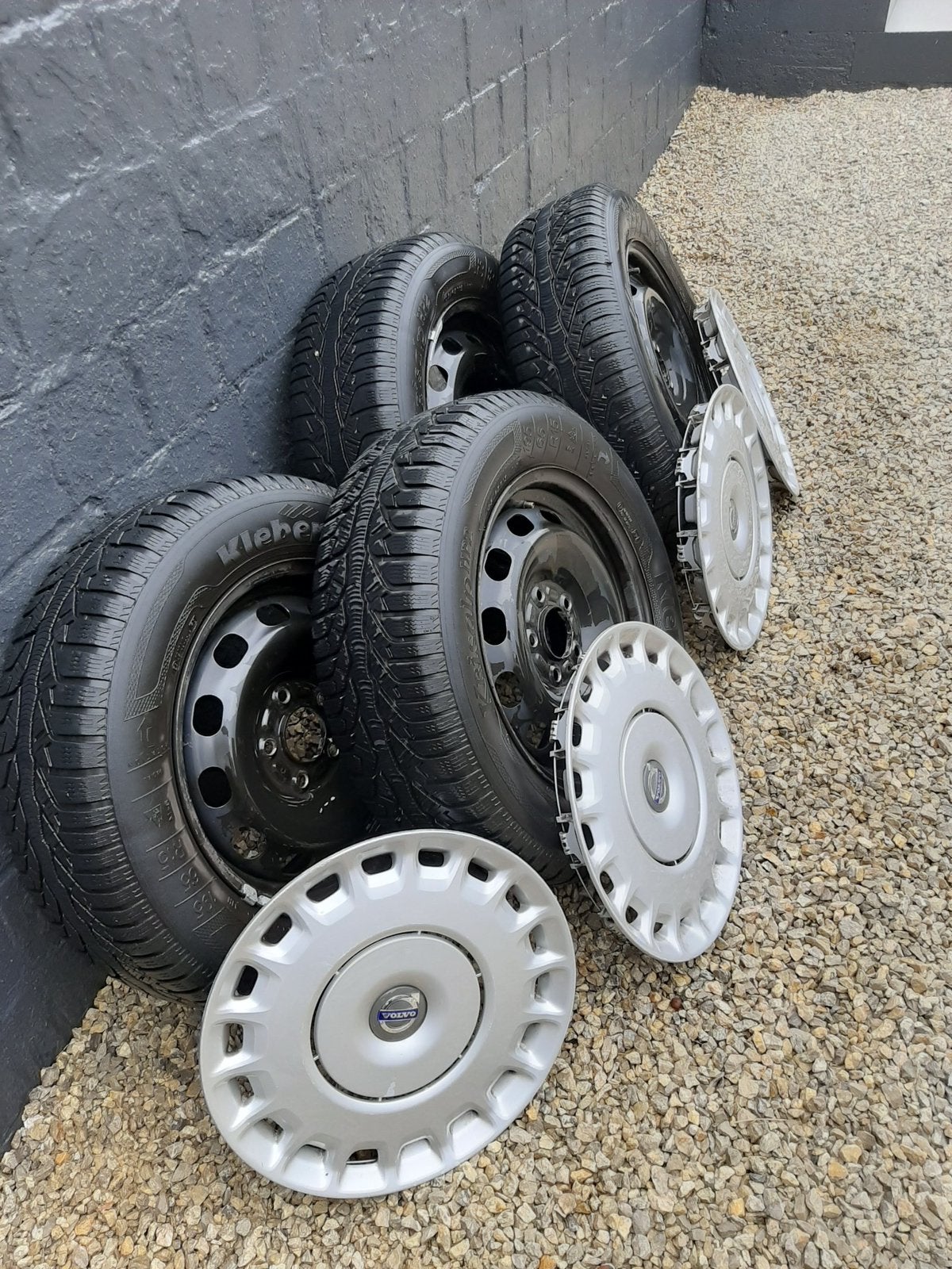 4 winterbanden met velgen, Autos : Pièces & Accessoires, Pneus & Jantes, Enlèvement, Pneus hiver, Jante(s)