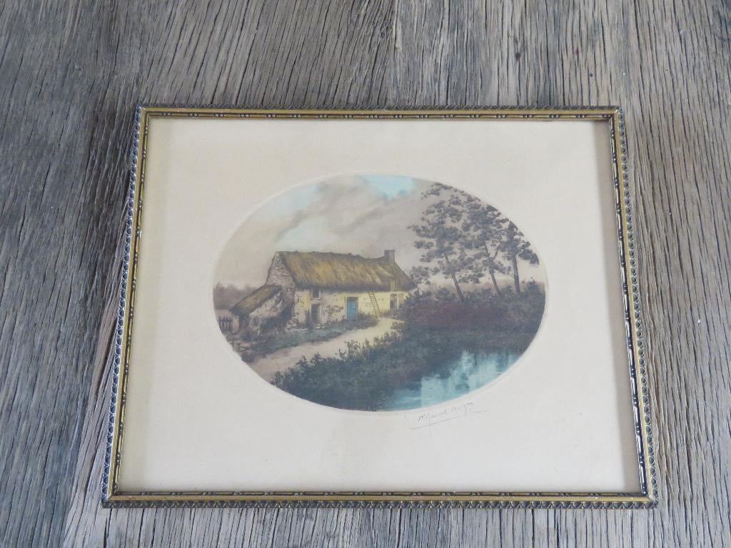 Marcel Augis aquatint gesigneerd, Antiek en Kunst, Kunst | Etsen en Gravures, Ophalen of Verzenden, Gesigneerd