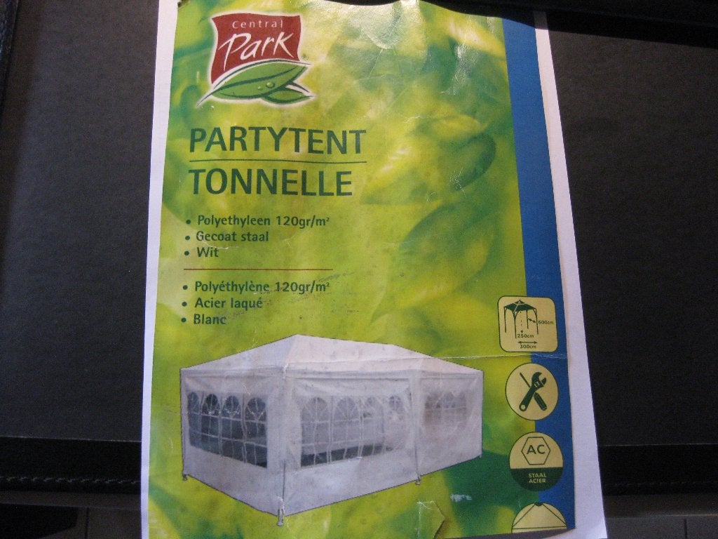 party tent Tonnelle 3x6m, Ophalen, Gebruikt, Tuinpaviljoen