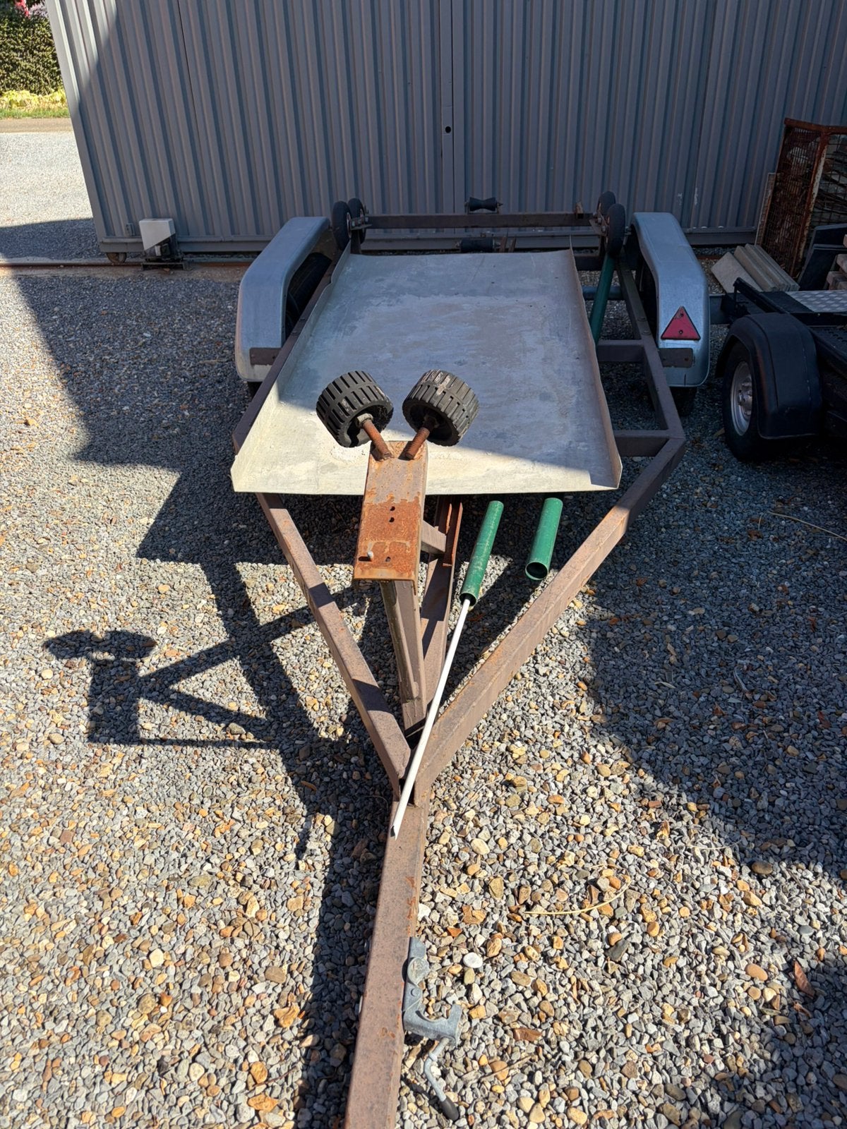 Remork, Dieren en Toebehoren, Paarden en Pony's | Trailers en Aanhangwagens, Ophalen, Gebruikt, Overige materialen, 2-paards trailer
