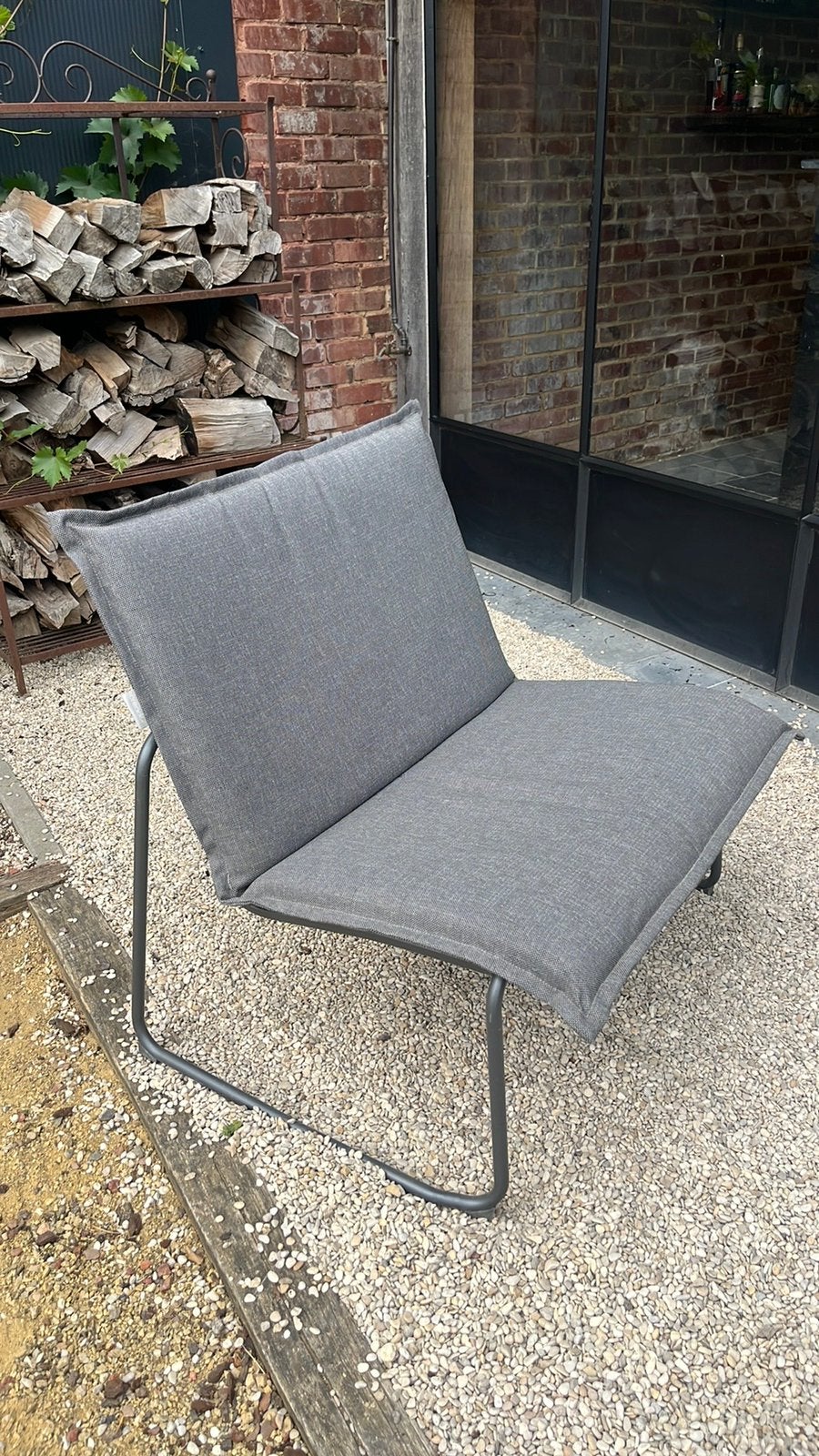 Buitenmeubelen - loungeset - eenzit buiten, Tuin en Terras, Tuinsets en Loungesets, Ophalen, Aluminium, Zo goed als nieuw, Loungeset