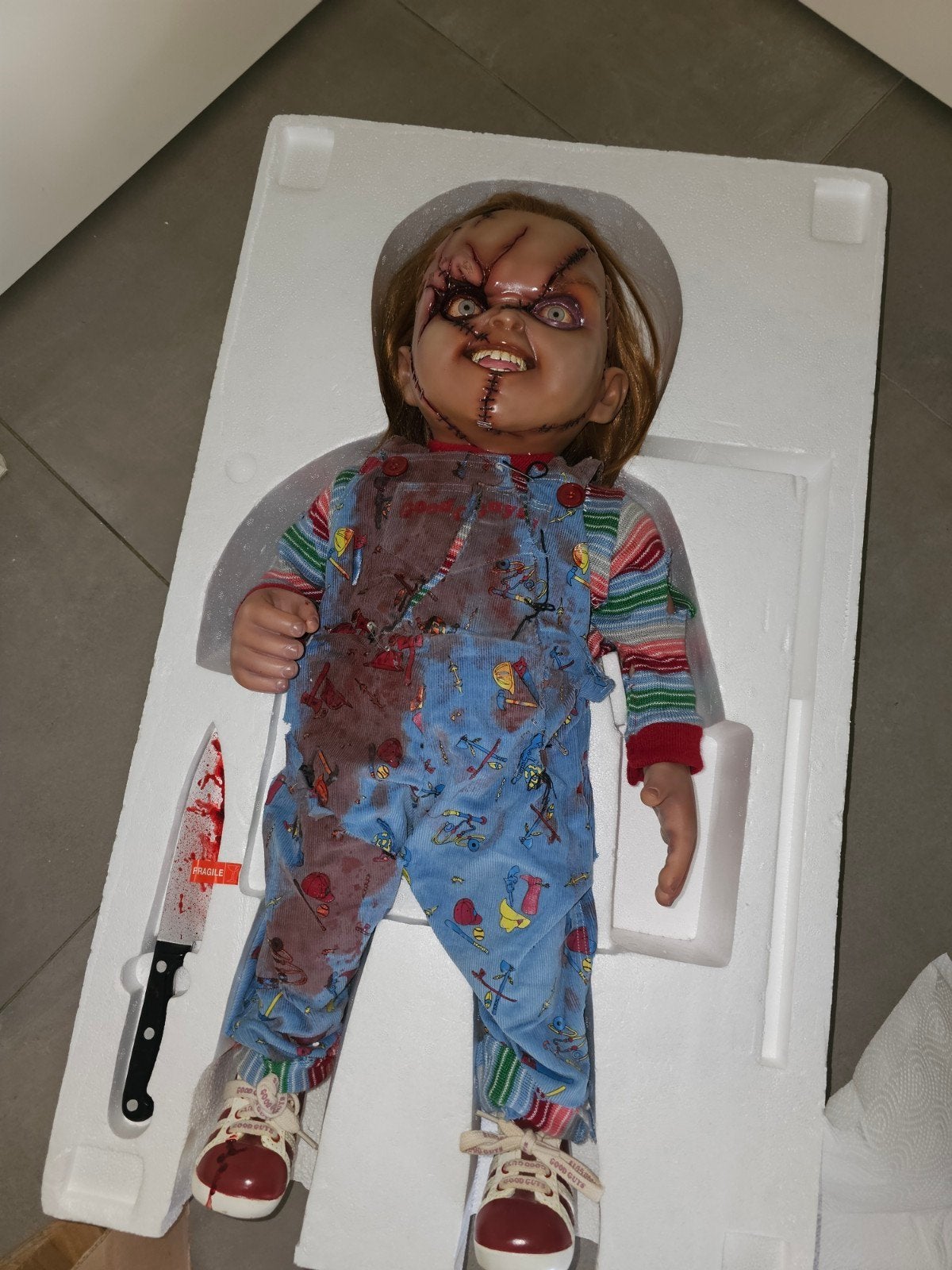 Life size seed of chucky (Sideshow), Collections, Cinéma & Télévision, Enlèvement ou Envoi