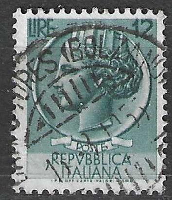 Italie 1953/1954 - Yvert 650 - Munt van Syracus (ST), Verzenden, Gestempeld