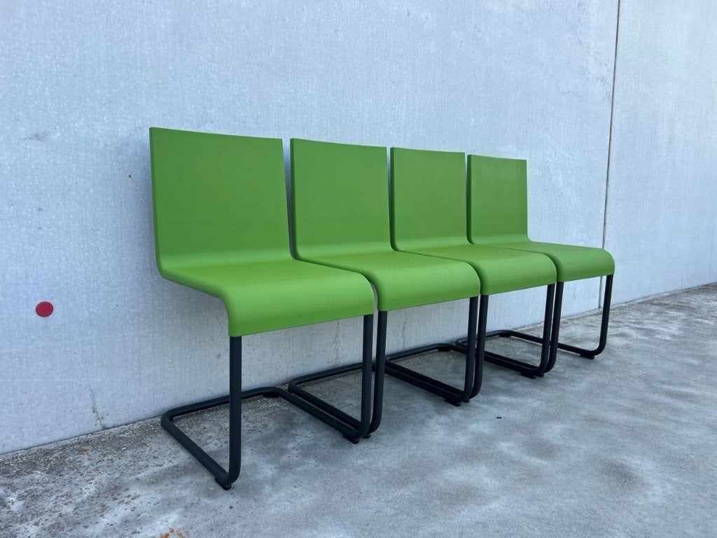 Chaises vertes Vitra Van Severen 0.5, 7x, Envoi, Comme neuf, Autres matériaux