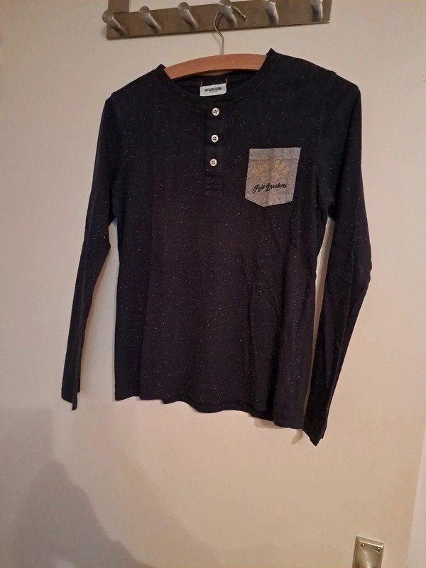 McGregor donkerblauw gespikkelde longsleeve 152, Kinderen en Baby's, Ophalen of Verzenden, Zo goed als nieuw, Jongen, Shirt of Longsleeve