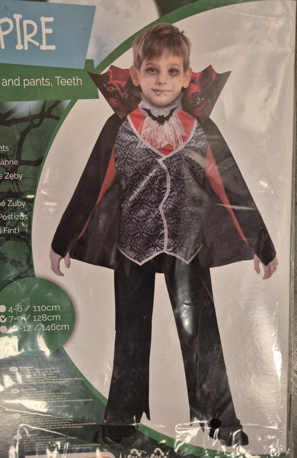 Halloween kostuum vampier 7-9 jaar, Enlèvement ou Envoi, Neuf, 122 à 128, Garçon ou Fille