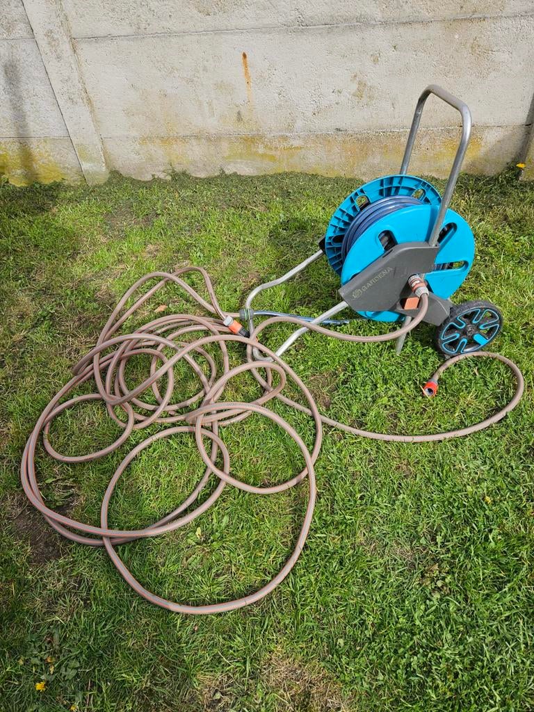 Gardena tuinslang op haspel L =41 m op haspel in Houthalen, Tuin en Terras, Ophalen, Tuinslang