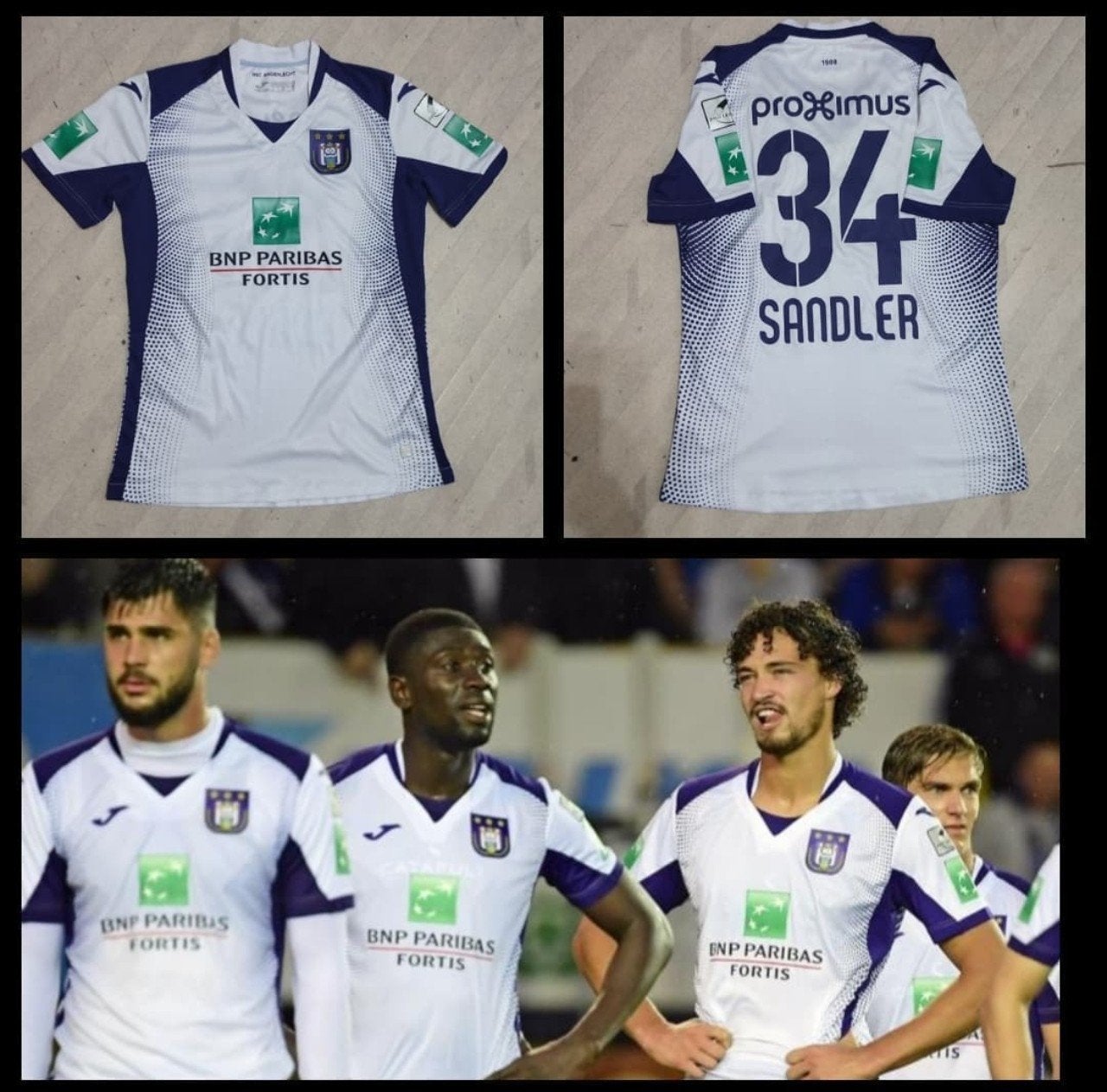 Match worn RSC Anderlecht shirt, Enlèvement ou Envoi, Maillot
