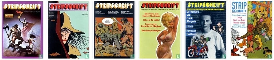 6X tijdschrift Stripschrift 1981 / 1983, Boeken, Stripverhalen, Ophalen of Verzenden, Zo goed als nieuw, Meerdere stripboeken
