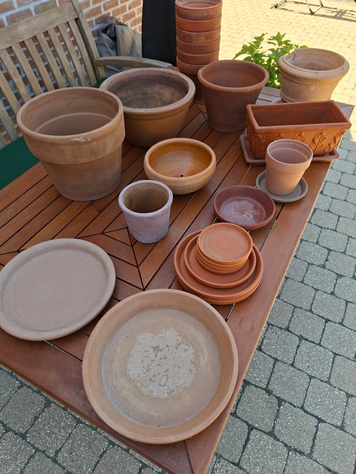 lot terracotta potten, Tuin en Terras, Bloempotten, Ophalen, Terracotta