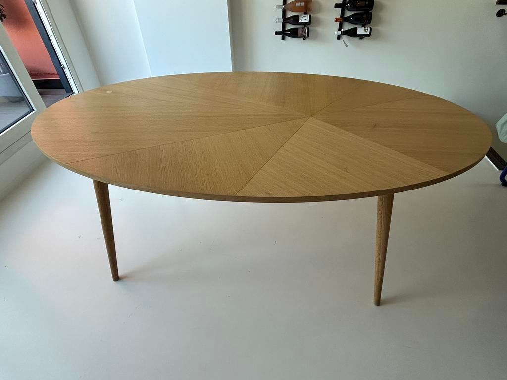 Ovale tafel, Huis en Inrichting, Ophalen, Gebruikt, 200 cm of meer, 50 tot 100 cm