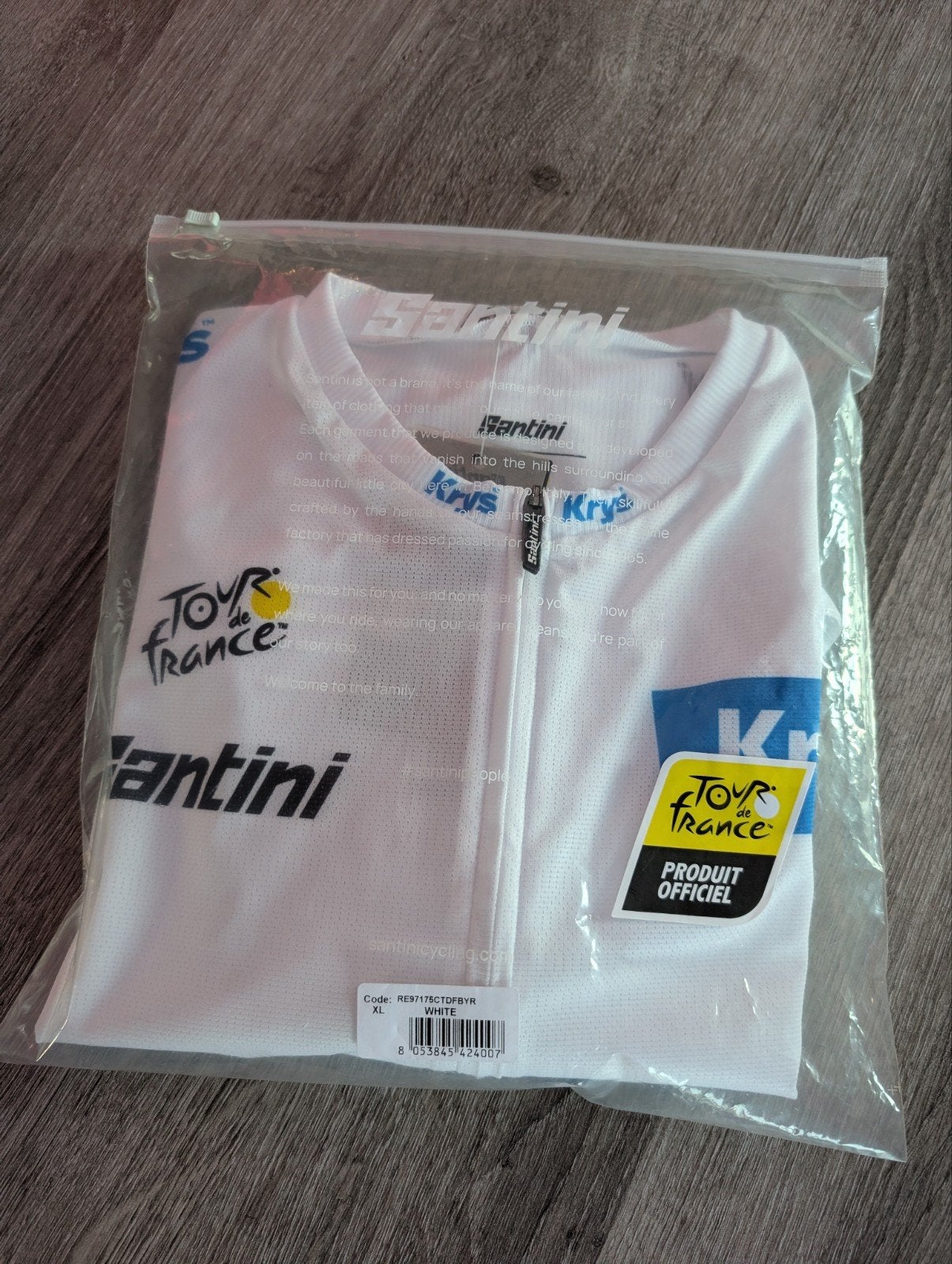 Santini Maillot blanc Homme Best Young Rider Tour de France, Kleding | Heren, Sportkleding, Wit, Ophalen of Verzenden, Santini