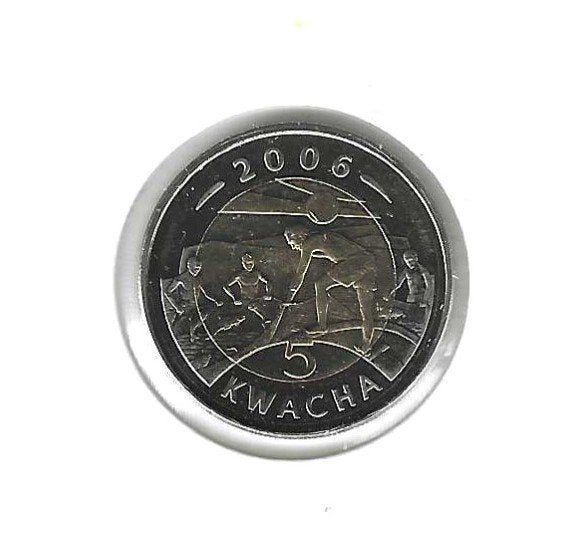 Malawi, 5 Kwacha 2006., Timbres & Monnaies, Enlèvement ou Envoi, Autres pays, Monnaie en vrac