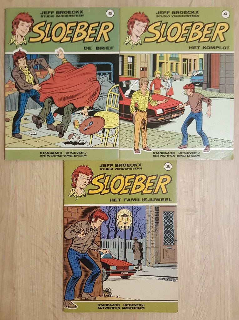 Lot 3 Sloeber strips (Eerste drukken 1983) - ook los te koop, Plusieurs BD, Enlèvement ou Envoi, Jeff Broeckx en Maria de Winter