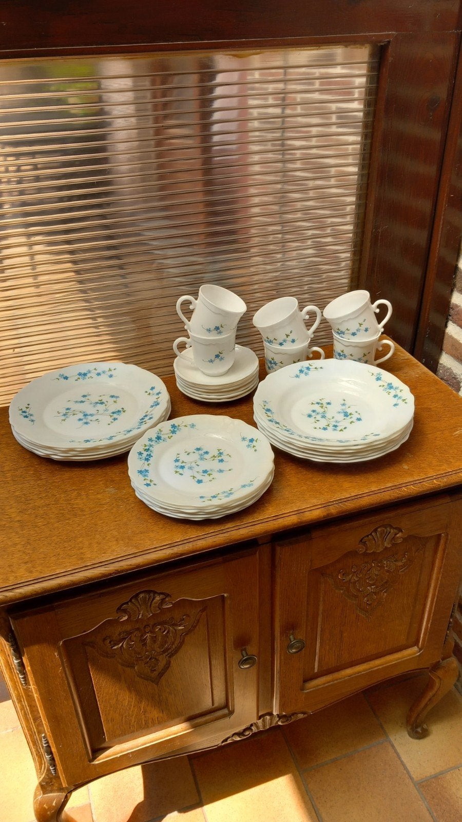 Service de table vintage Arcopal Veronica pour 6 personnes, Maison & Meubles, Service complet, Vintage, Comme neuf, Céramique
