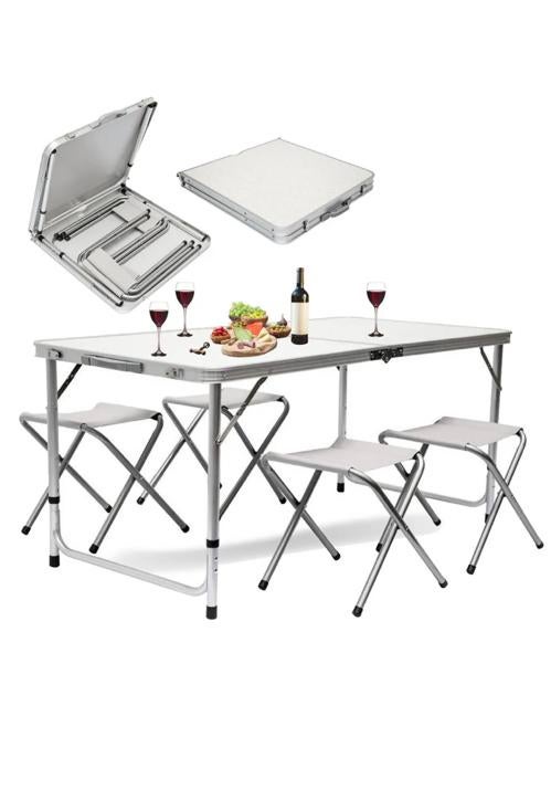 MaxxGarden - Picknicktafel met stoeltjes 120x70cm, Ophalen, Zo goed als nieuw, Campingtafel