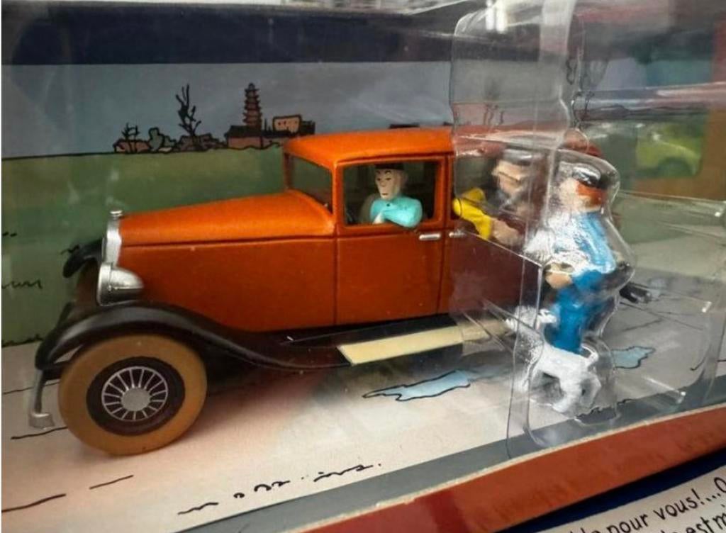 Kuifje auto de transport collectie 2 auto van wang jen ghié, Ophalen of Verzenden, Kuifje, Zo goed als nieuw