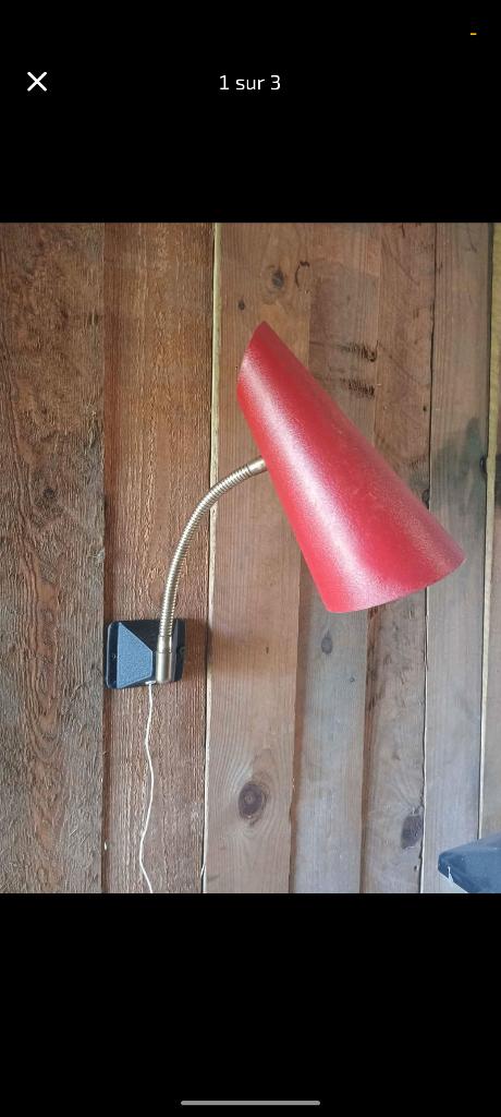 Vintage wandlamp uit de jaren 50, Ophalen of Verzenden