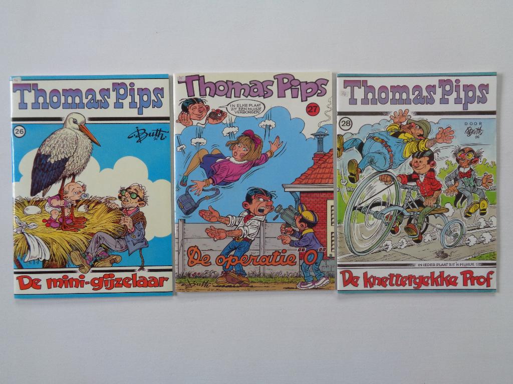 Thomas Pips- V34/V35/V36 -Worlstrips uitgaven-1e dr. 1990/96, Ophalen of Verzenden