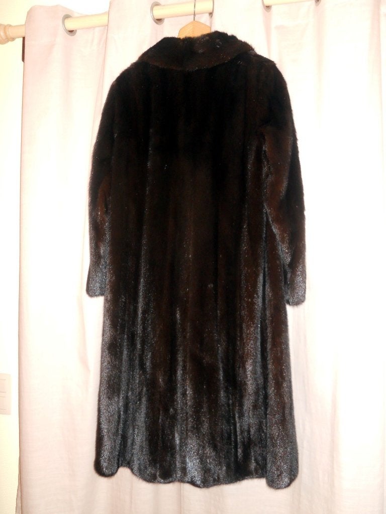 pelsmantel vison aloegé black, Kleding | Dames, Ophalen, Zo goed als nieuw, Maat 42/44 (L), Zwart