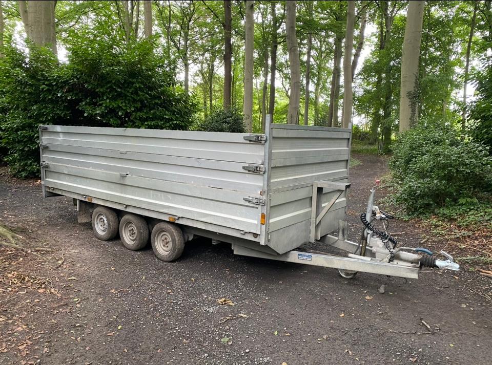 3 asser aanhangwagen 3,5 T kipper., Auto diversen, Aanhangers en Bagagewagens, Ophalen, Gebruikt