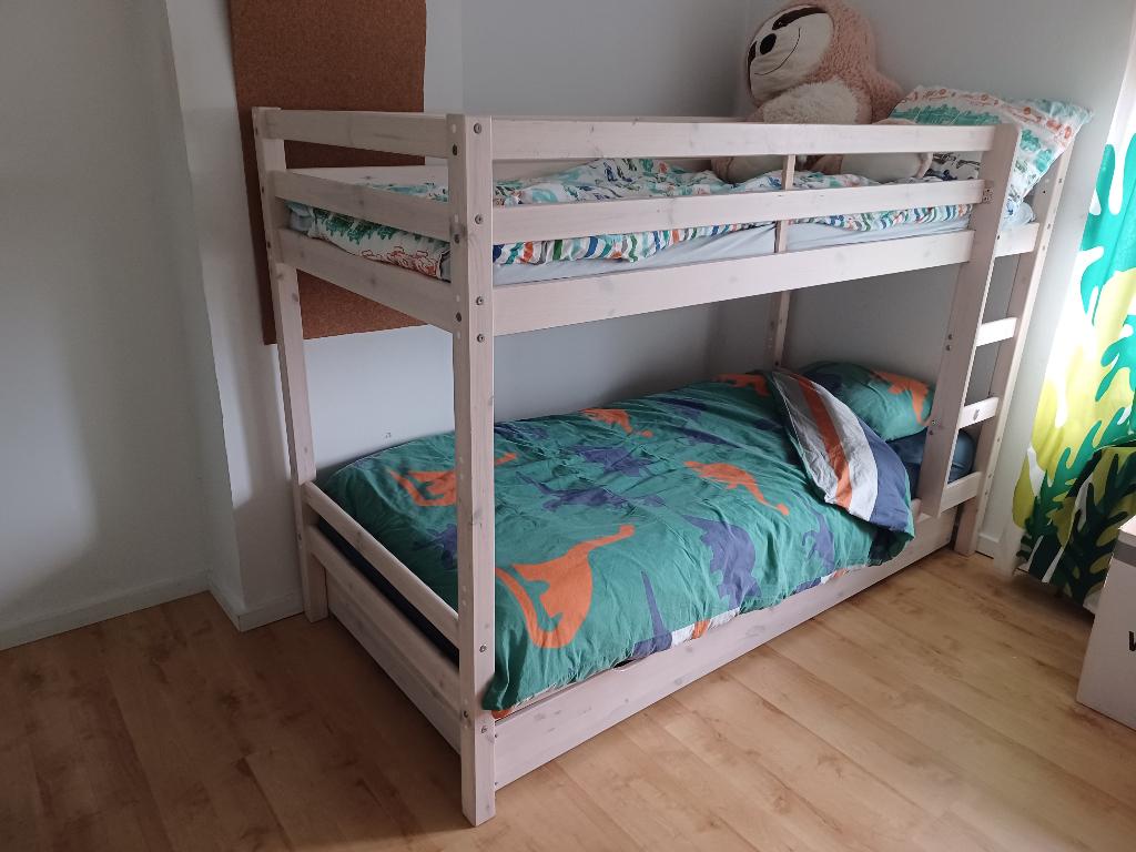 Stapelbed, Huis en Inrichting, Slaapkamer | Stapelbedden en Hoogslapers, Gebruikt, Stapelbed, 100 cm, 210 cm, Ophalen, Minder dan 160 cm