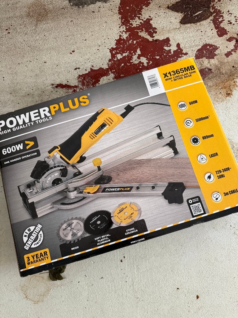 Handcirkelzaag Powerplus X1365MB, Ophalen of Verzenden, Gebruikt, 600 tot 1200 watt, Cirkelzaag