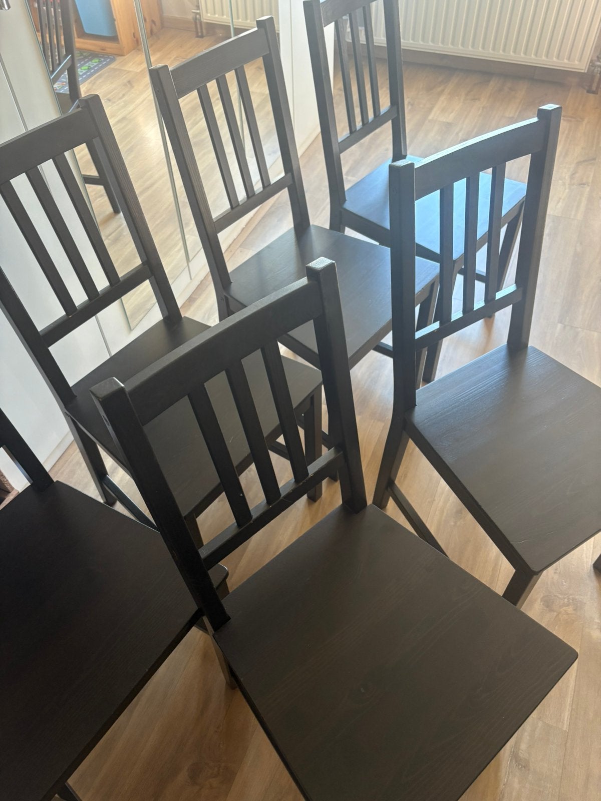Lot de 6 chaises, Huis en Inrichting, Stoelen, Ophalen, Gebruikt, Zwart, Vijf, Zes of meer stoelen