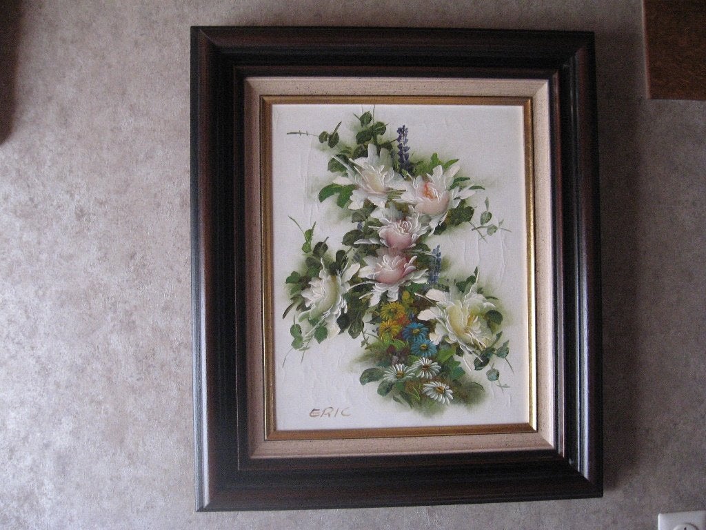 schilderij olie op doek  bloemen, Handgeschilderd, Doek, Olieverf, Ophalen