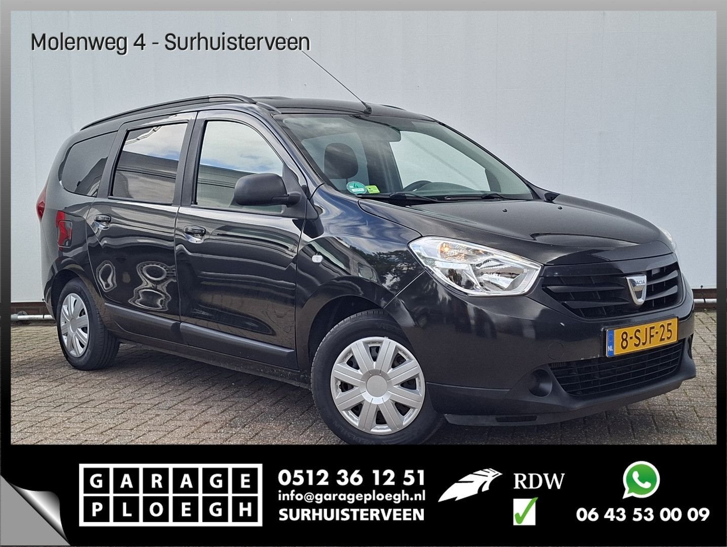 Dacia Lodgy 1.2 TCe Ambiance 5p. Hoge zit Airco Cruise Trekh, Monovolume, Zwart, Handgeschakeld, 131 g/km