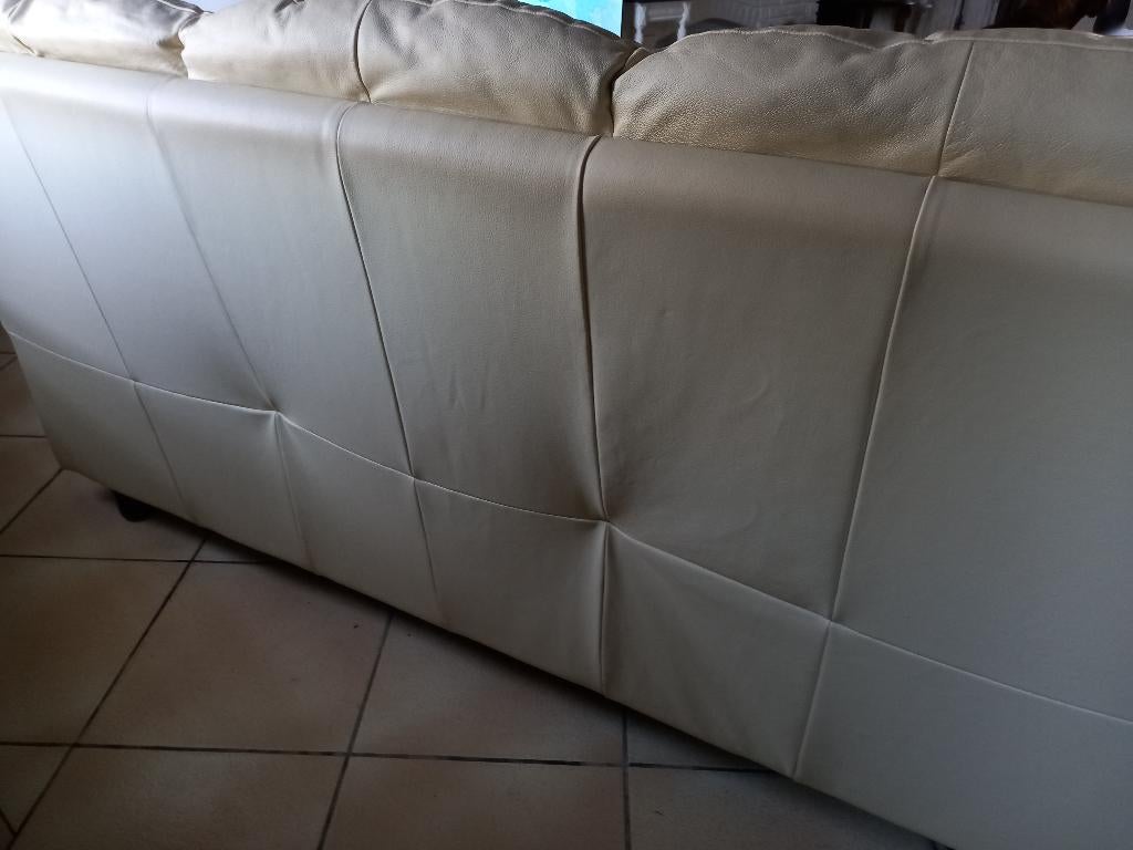 Canapé en cuir 3places, Maison & Meubles, Fauteuils, Moins de 75 cm, Enlèvement, Utilisé, Cuir