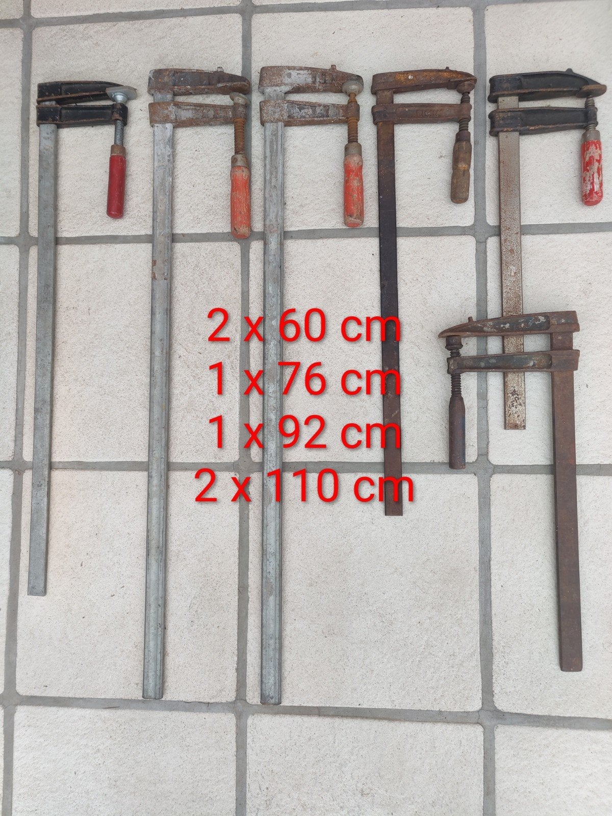 sergeanten van 110 , 92, 76, en 60 cm....., Ophalen