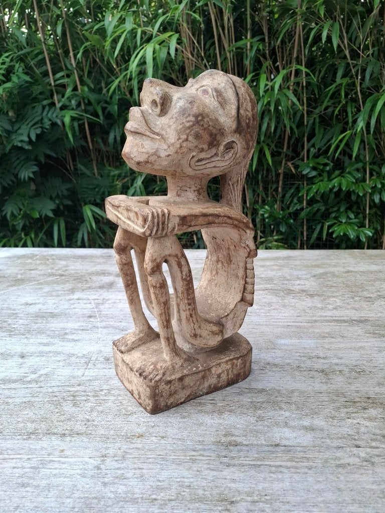 houten beeldje 44cm., Bois, Asie, Fait main, Homme