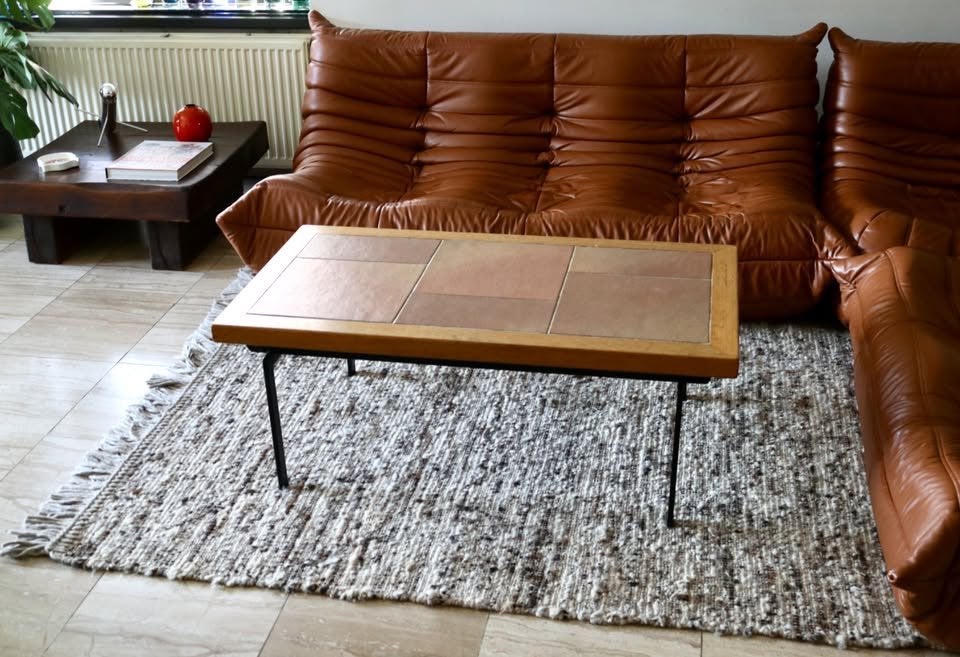 Vintage salontafel - Strakke tegeltafel - Mcm Coffee Table, Ophalen