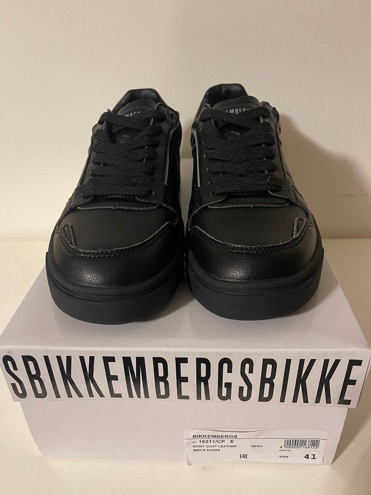 Nieuwe Bikkembergs zwarte lederen sneakers maat 41, Zwart, Nieuw, Ophalen of Verzenden, Sneakers