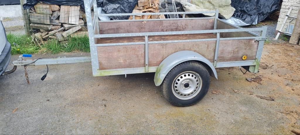 Aanhangwagen enkelasser 500kg, Autos : Divers, Remorques, Enlèvement