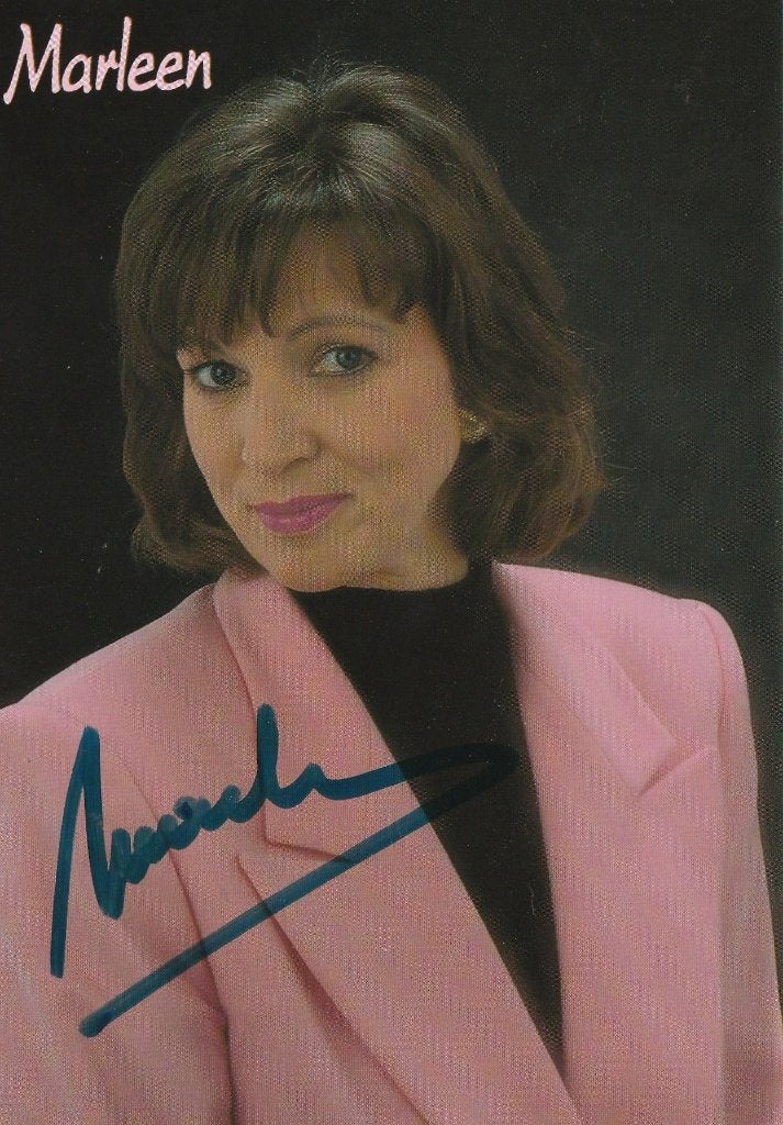 Marleen - foto met handtekening - 1993, Verzamelen, Muziek, Artiesten en Beroemdheden, Ophalen of Verzenden, Zo goed als nieuw