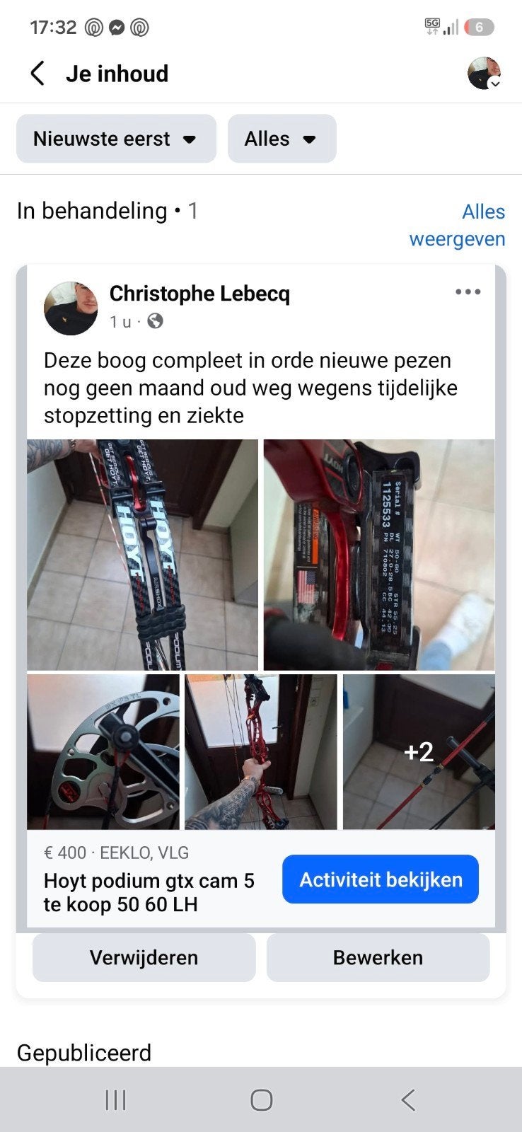 hoyt podium lh 50 60 pond met gtx cammen, Enlèvement