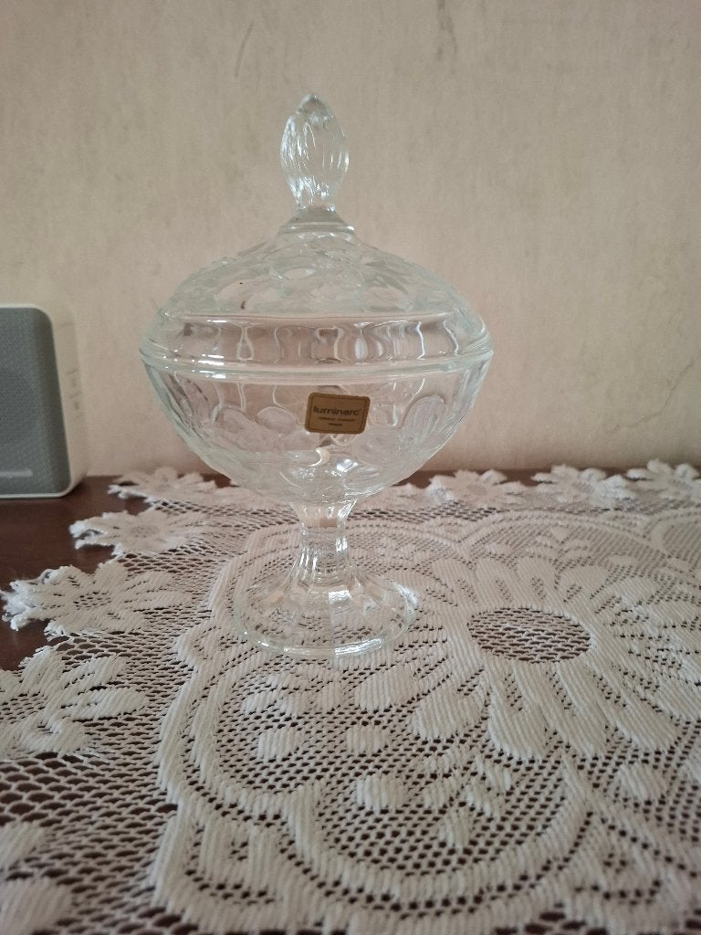 Vintage Luminarc glazen bonbonnière, Antiek en Kunst, Ophalen