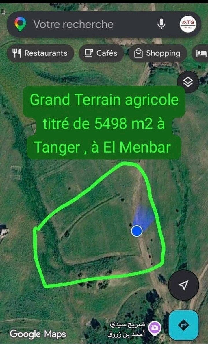 À Vendre Grand Terrain Agricole Titré à Tanger de 5498 m², Immo, Terrains & Terrains à bâtir, Tanger Maroc, Ventes sans courtier