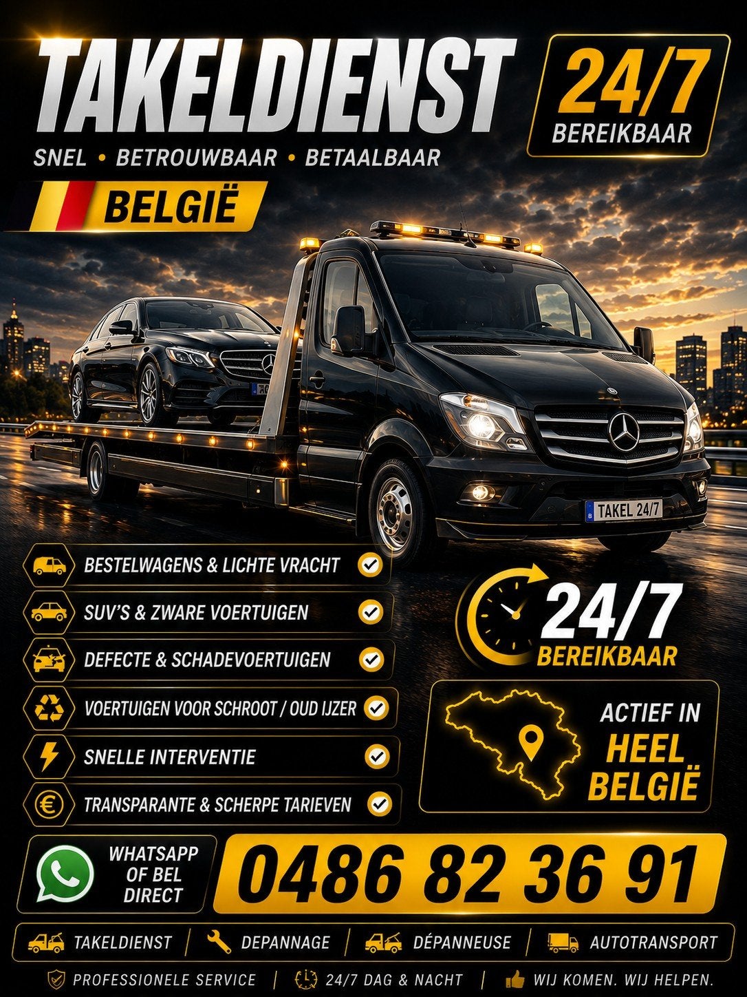 🚨 TAKELDIENST & AUTOTRANSPORT 24/7 🚨, Auto's, Particulier, Te koop
