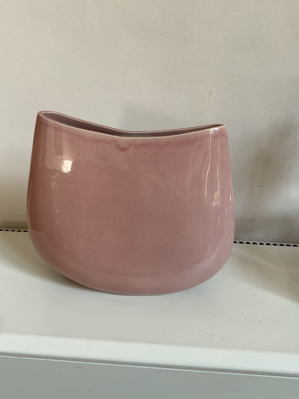 Vase à fleurs en céramique, Enlèvement ou Envoi, Comme neuf, Rose