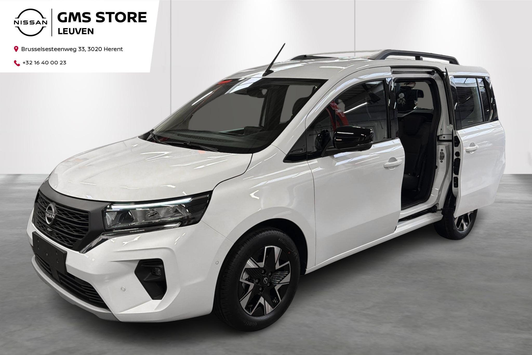 Nissan Townstar L1H1 DIG-T 130 AT Tekna 5 jaar garantie, air, Auto's, 4 cilinders, Wit, 131 pk, 1475 kg